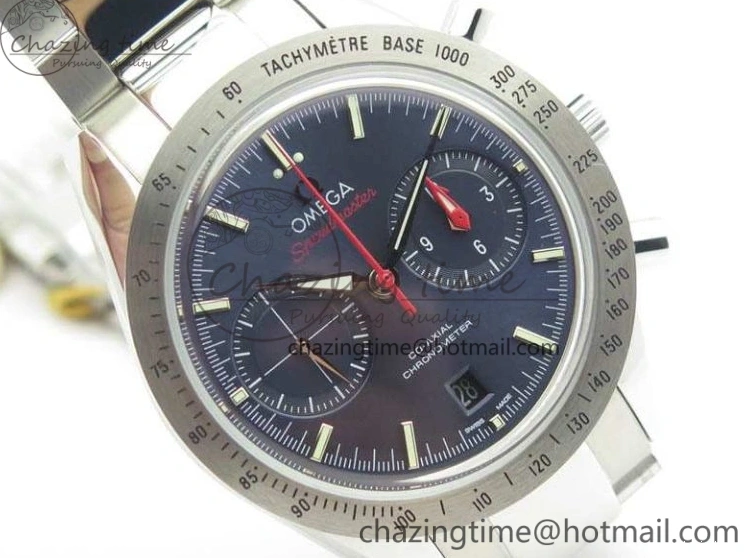 0506 Speedmaster ’57 Co-Axial OMF 1:1 Best Edition Blue Dial White Markers On SS Bracelet A Sustainable 8145